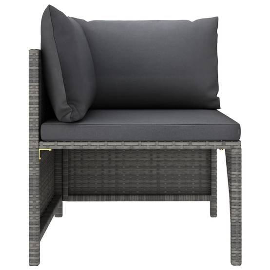 Vidaxl - Salon de jardin 11 pcs avec coussins Résine tressée Gris vidaXL 3059775 - Image 5