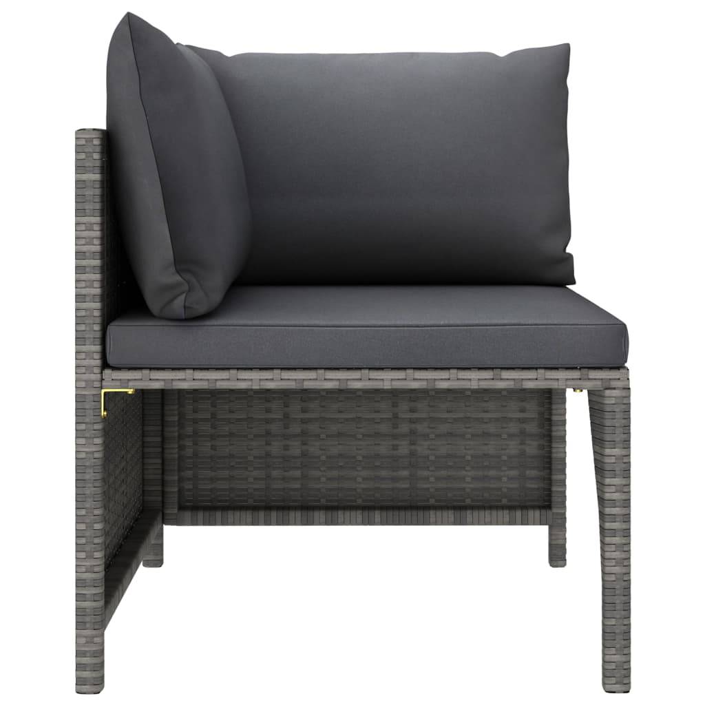 Vidaxl - Salon de jardin 11 pcs avec coussins Résine tressée Gris vidaXL 3059775 - Image 5