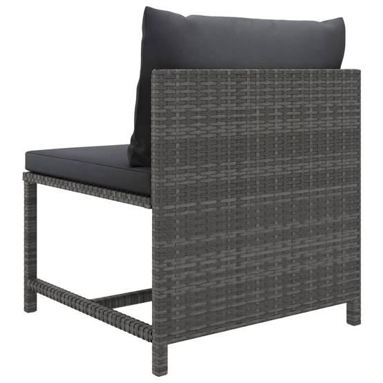 Vidaxl - Salon de jardin 11 pcs avec coussins Résine tressée Gris vidaXL 3059775 - Image 8