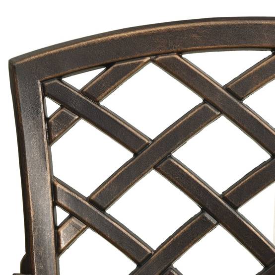 Chaises de jardin aluminium coulé bronze 61 x 60 x 93 cm - PANGIVO - Image 7