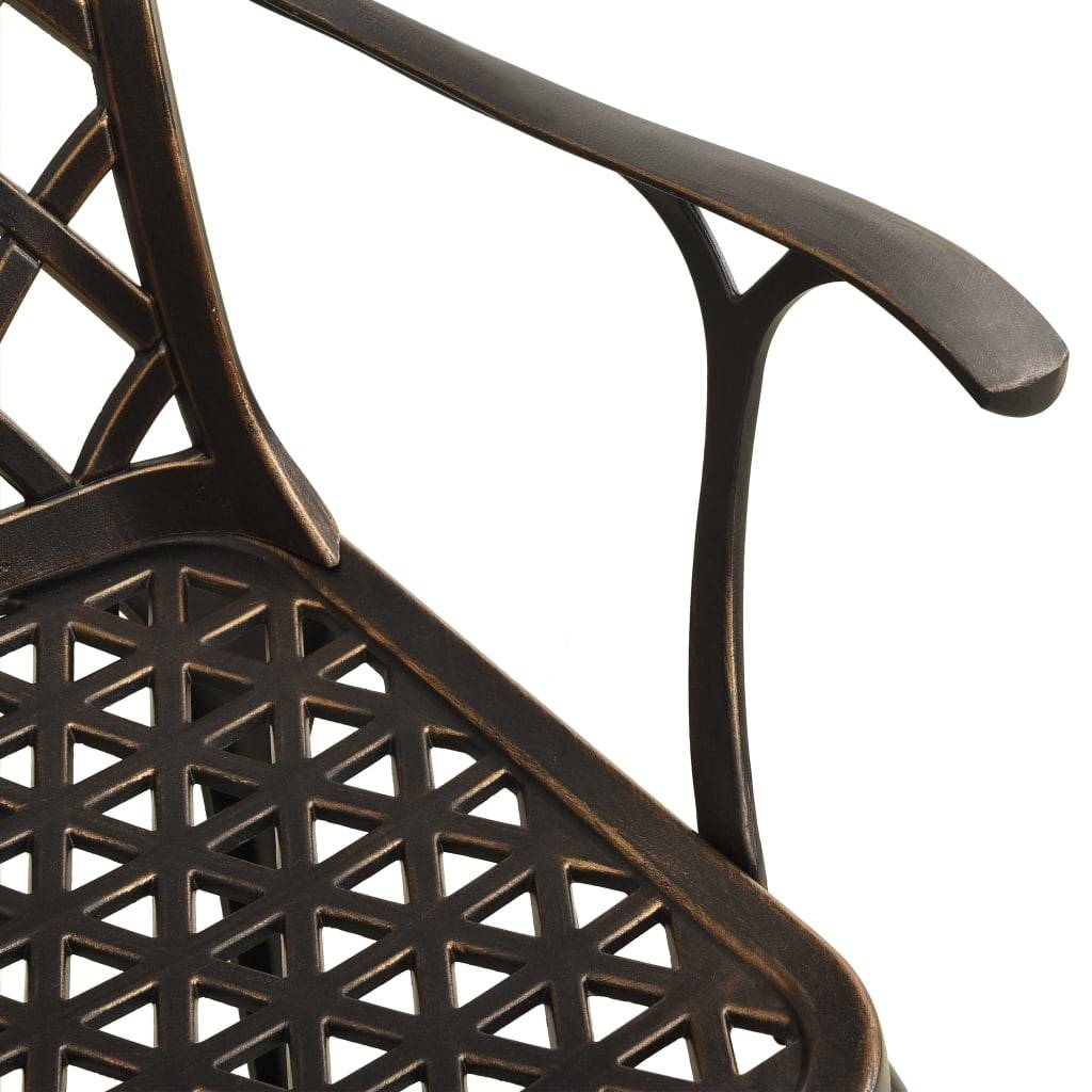 Chaises de jardin aluminium coulé bronze 61 x 60 x 93 cm - PANGIVO - Image 6