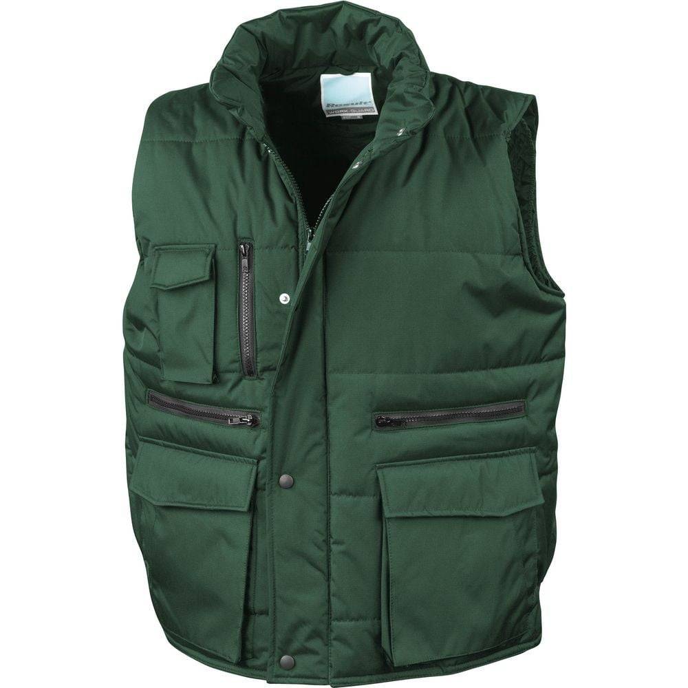 Gilet sans manches de travail matelassé Result Vert Foncé L