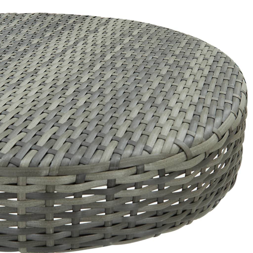 PANGIVO - Table de jardin Gris 60.5 x 106 cm Résine tressée - PANGIVO - Image 4