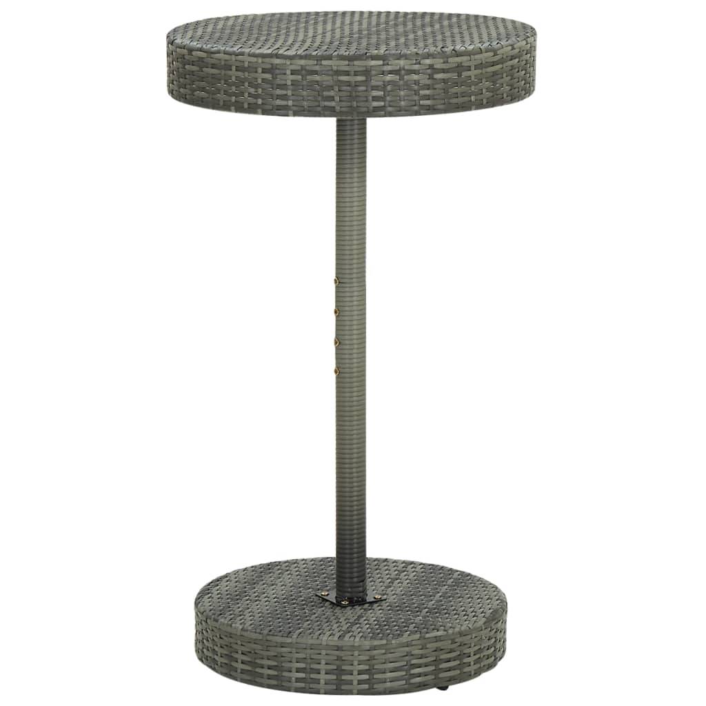 PANGIVO - Table de jardin Gris 60.5 x 106 cm Résine tressée - PANGIVO - Image 1