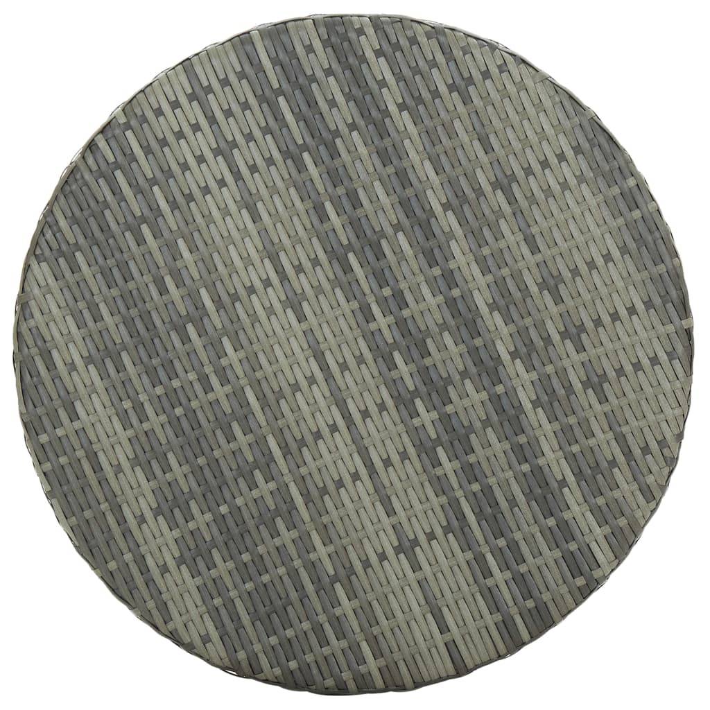 PANGIVO - Table de jardin Gris 60.5 x 106 cm Résine tressée - PANGIVO - Image 2