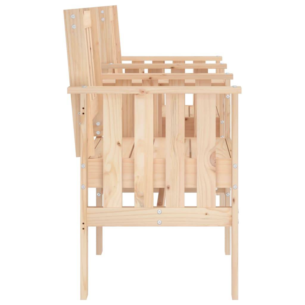 Maison Chic - Banc de jardin - Banc d'extérieur - Banquette avec table 2 places bois de pin massif ny751 - Image 4
