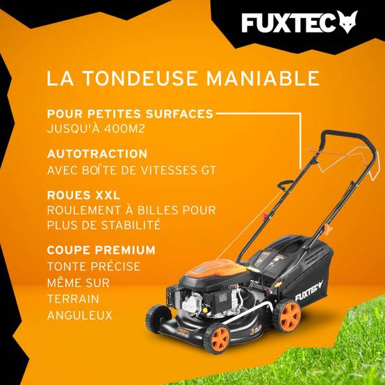 FUXTEC - Tondeuse à gazon thermique autotractée FUXTEC FX-RM4346 – 146 cm³ – 42 cm – 3,5 CV – Easy Clean - Image 5