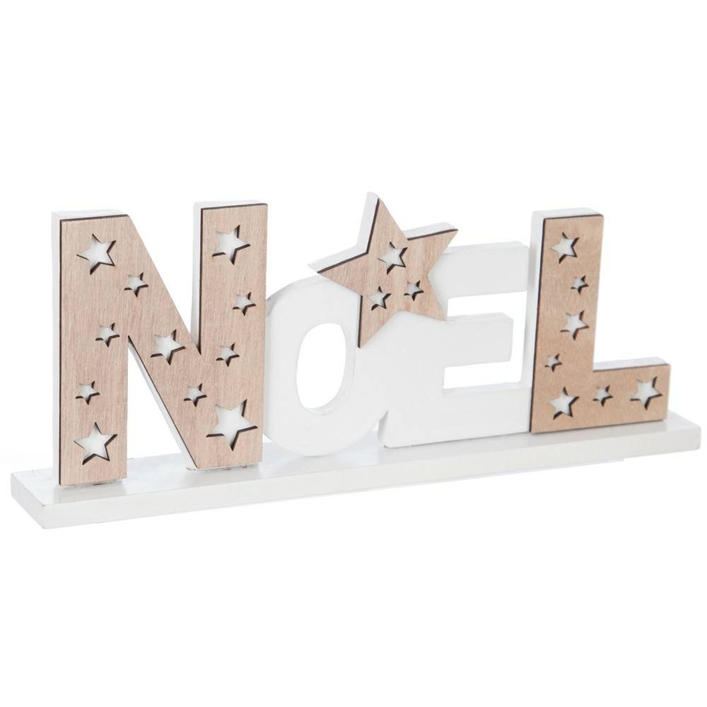 Sans Marque - Mot décoratif "Noël" en bois à poser - Image 1