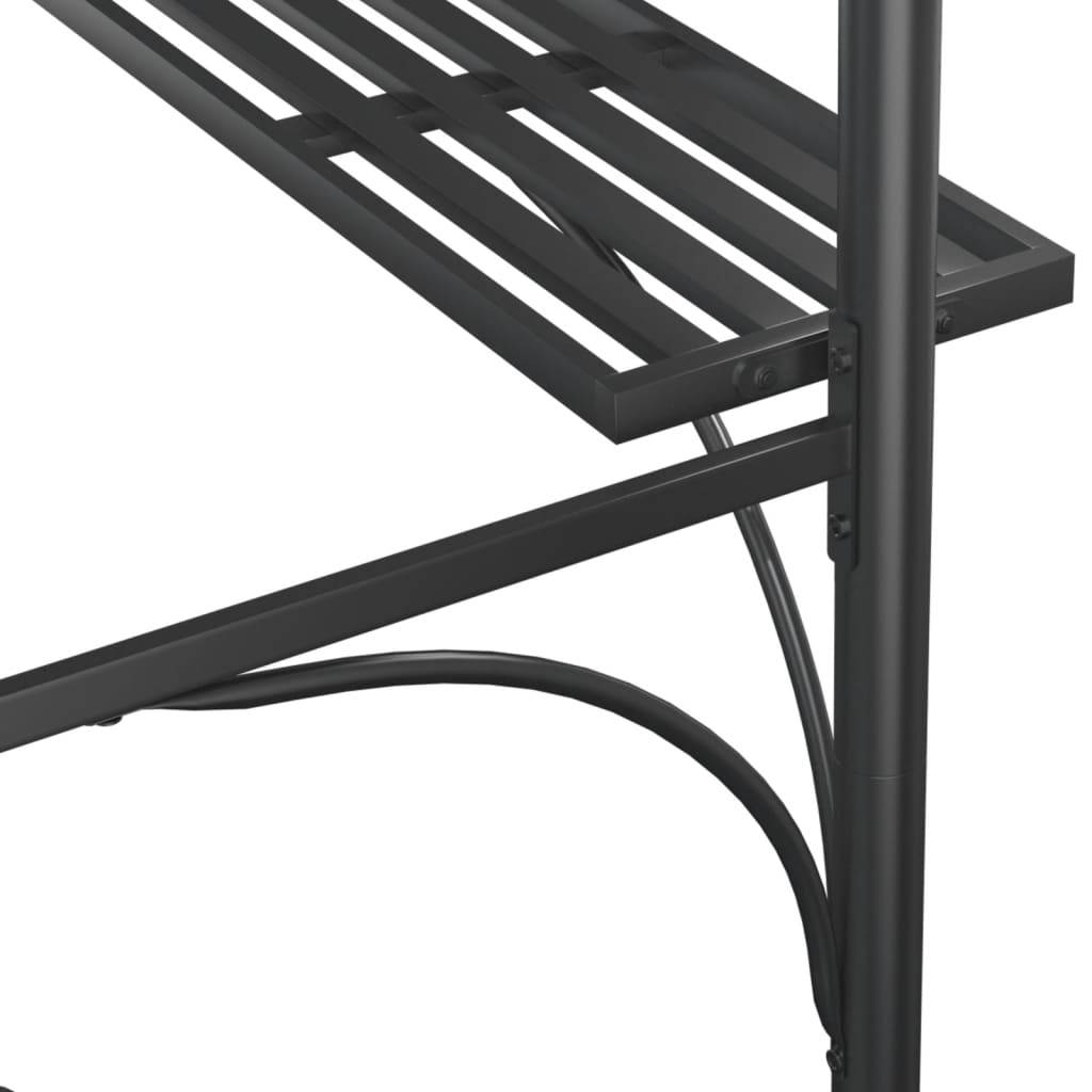 ComfortXL - Abri Barbecue Acier Toit Rigide PC avec 2 Étagères pour Grill et Plancha Anthracite 220x115 cm – ComfortXL Outdoor Living - Image 6