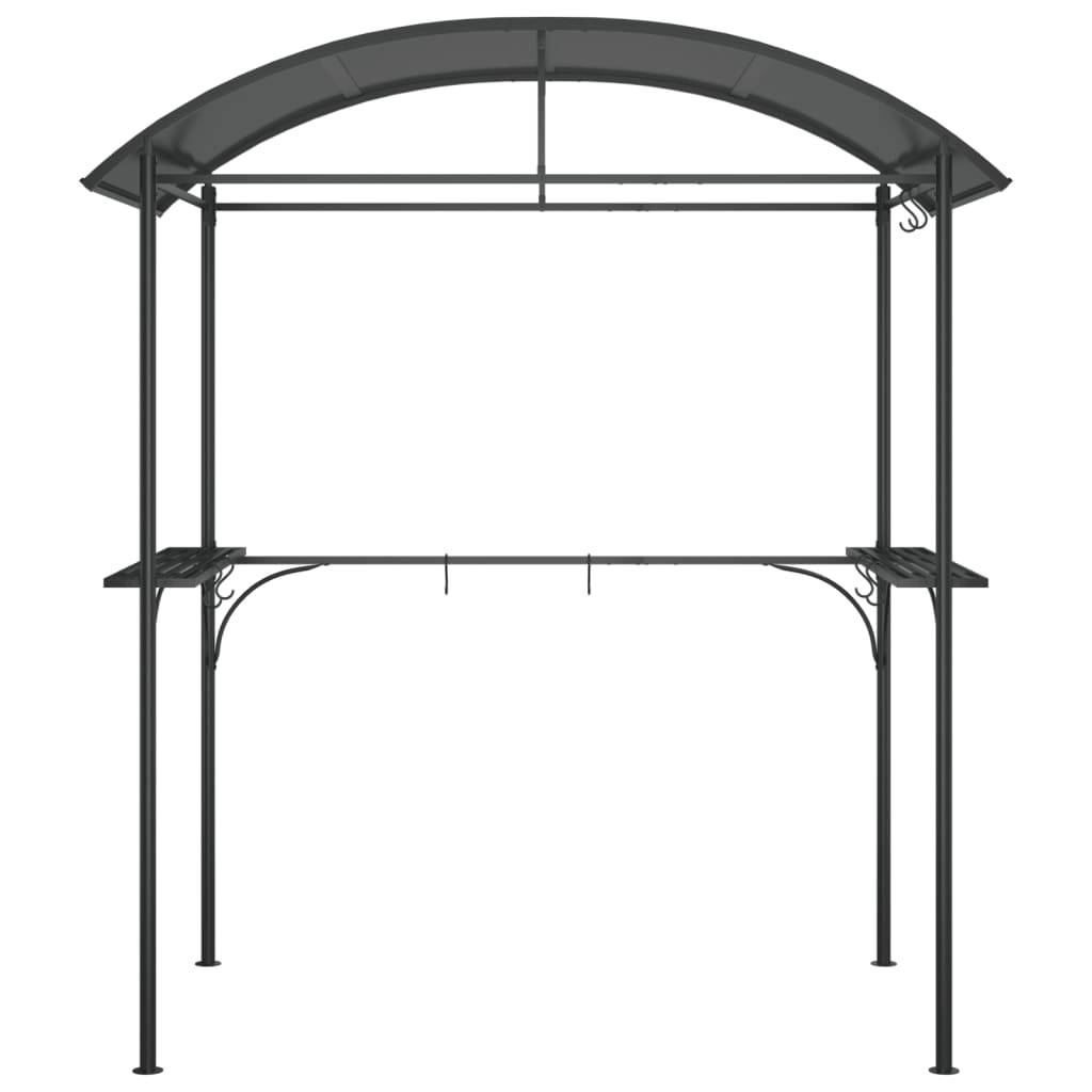 ComfortXL - Abri Barbecue Acier Toit Rigide PC avec 2 Étagères pour Grill et Plancha Anthracite 220x115 cm – ComfortXL Outdoor Living - Image 3
