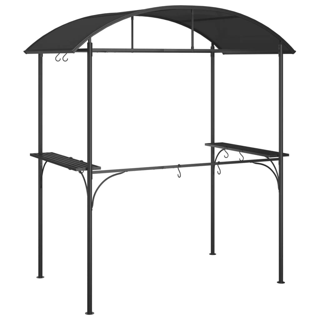 ComfortXL - Abri Barbecue Acier Toit Rigide PC avec 2 Étagères pour Grill et Plancha Anthracite 220x115 cm – ComfortXL Outdoor Living - Image 5