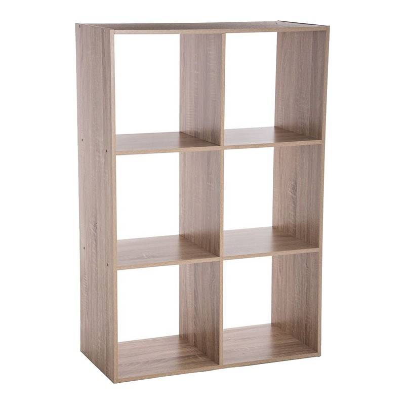 Étagère en bois 6 cases Mix coloris naturel 5five - Image 1