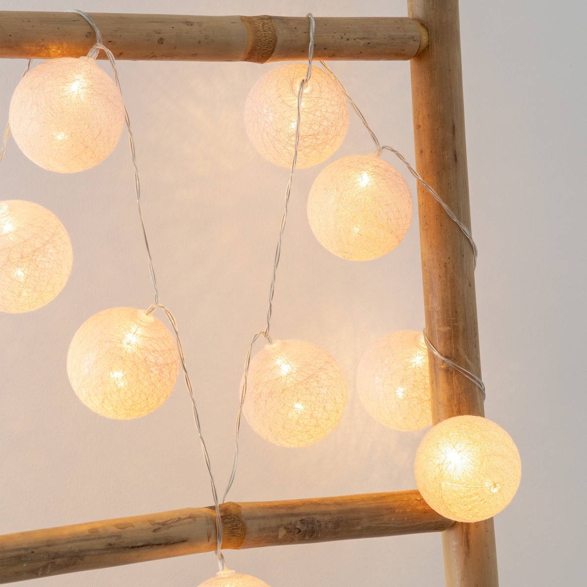 Atmosphera - Guirlande LED 10 boules pile rose clair L165cm - Atmosphera Créateur d'intérieur