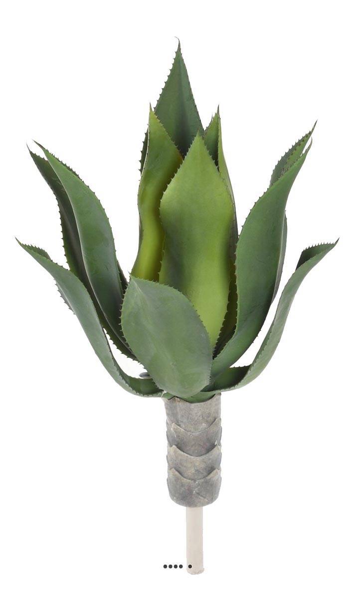Artificielles - Agave, Aloé vera, artificielle en piquet H 60 cm Vert - dimhaut: H 60 cm - couleur: Vert - Image 1