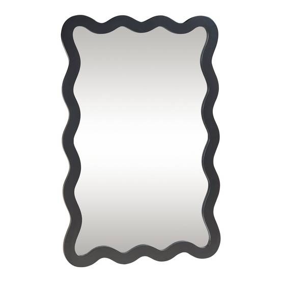 Miroir décoration moderne design mural 90 x 60 cm noir - Image 1