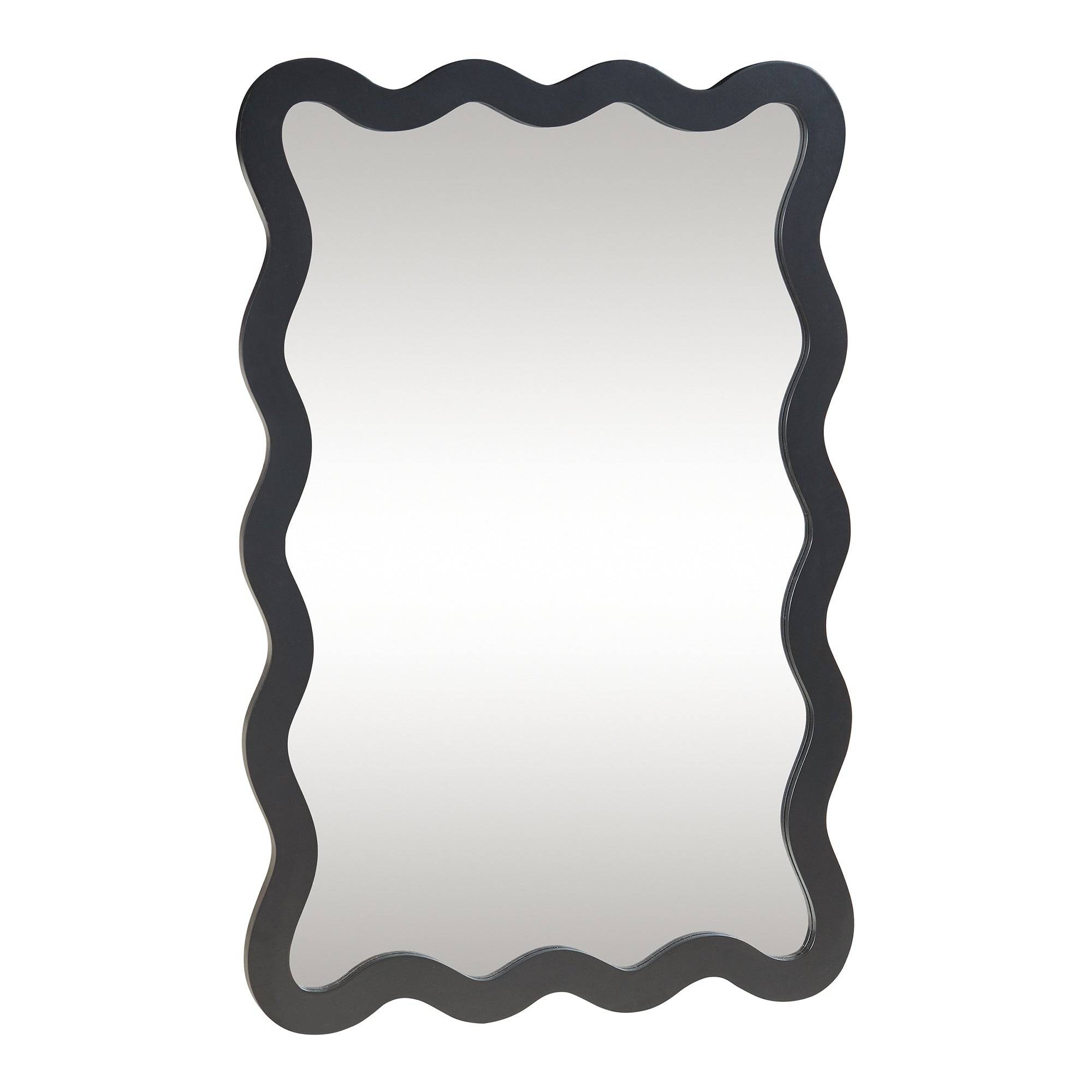 Miroir décoration moderne design mural 90 x 60 cm noir - Image 1
