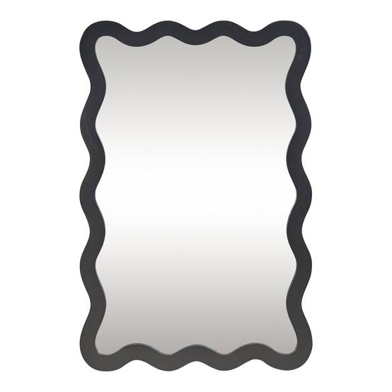 Miroir décoration moderne design mural 90 x 60 cm noir - Image 2