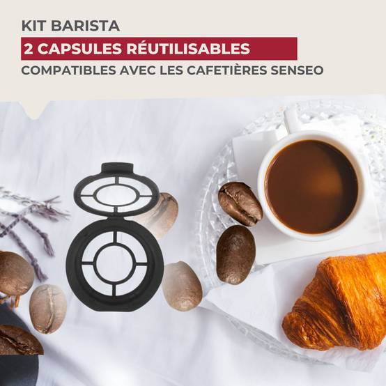 Ensemble de 4 capsules à café réemployables compatibles Senseo - Image 2