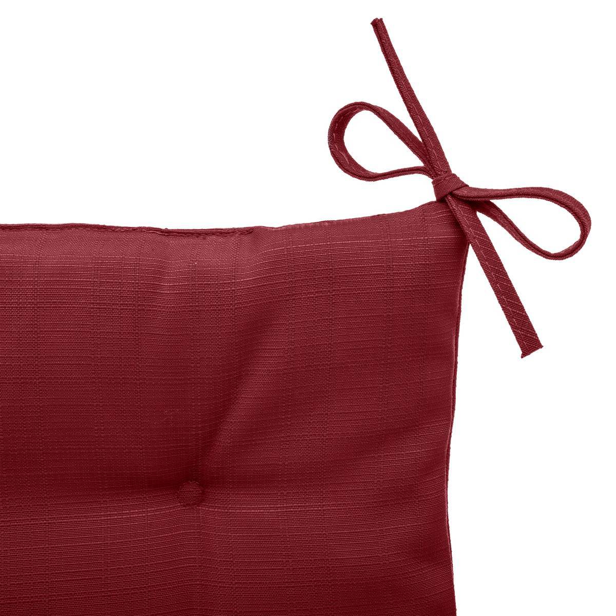 Hesperide - Galette de chaise carrée 4 points "Korai" bordeaux 40x40x4cm en polyester Hespéride - Image 2