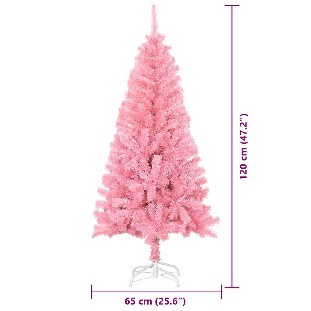 Vidaxl - Sapin de Noël Rose 120 cm PVC vidaXL 3396415 - Image 3