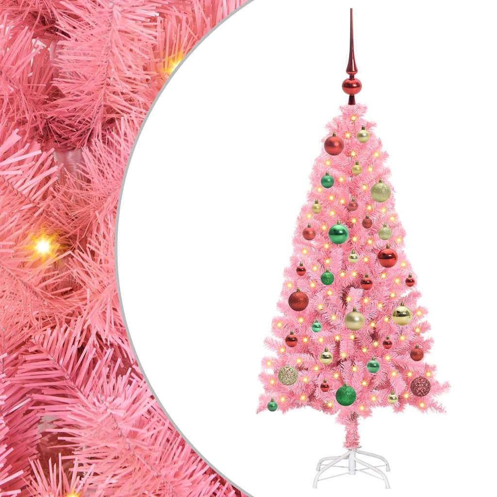 Vidaxl - Sapin de Noël Rose 120 cm PVC vidaXL 3396415 - Image 2