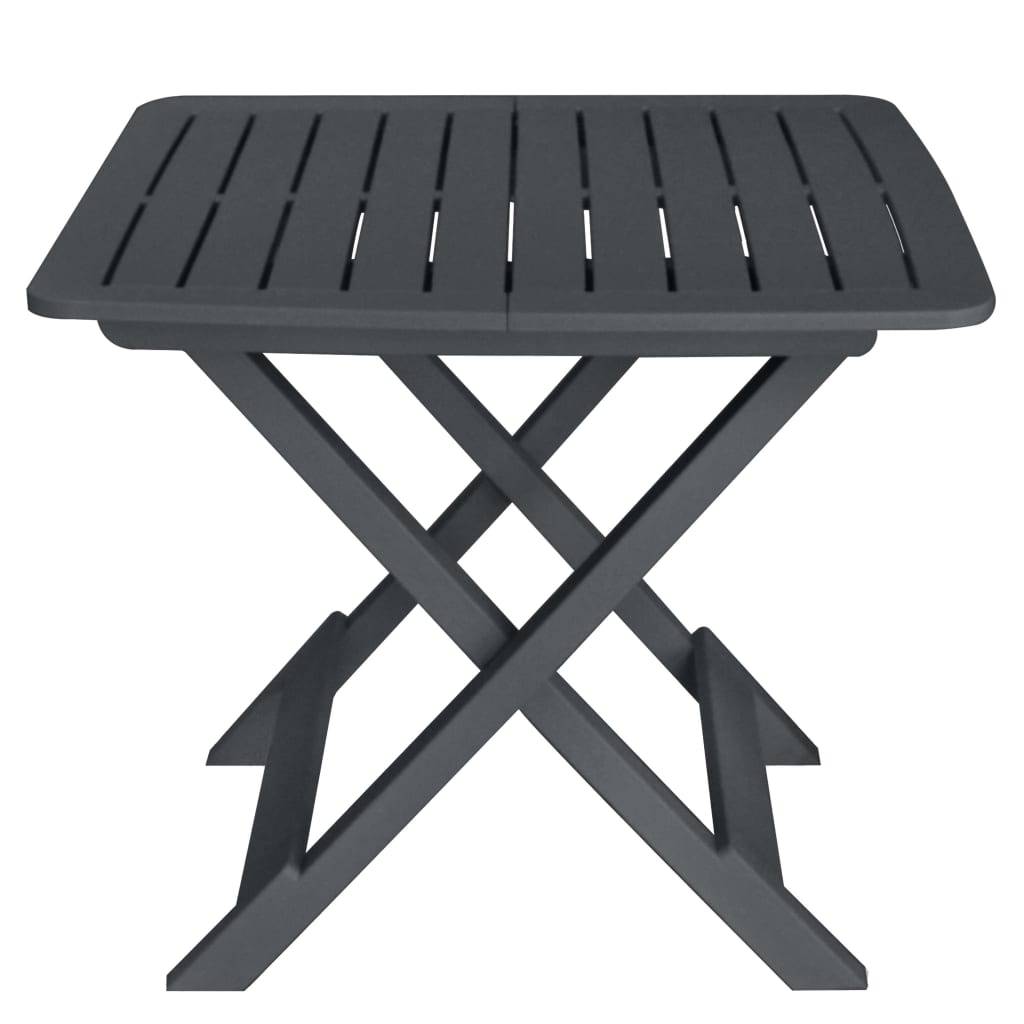 Ensemble de bistro pliable - Salon De Jardin 3 pcs Plastique Anthracite MI755 - Image 1