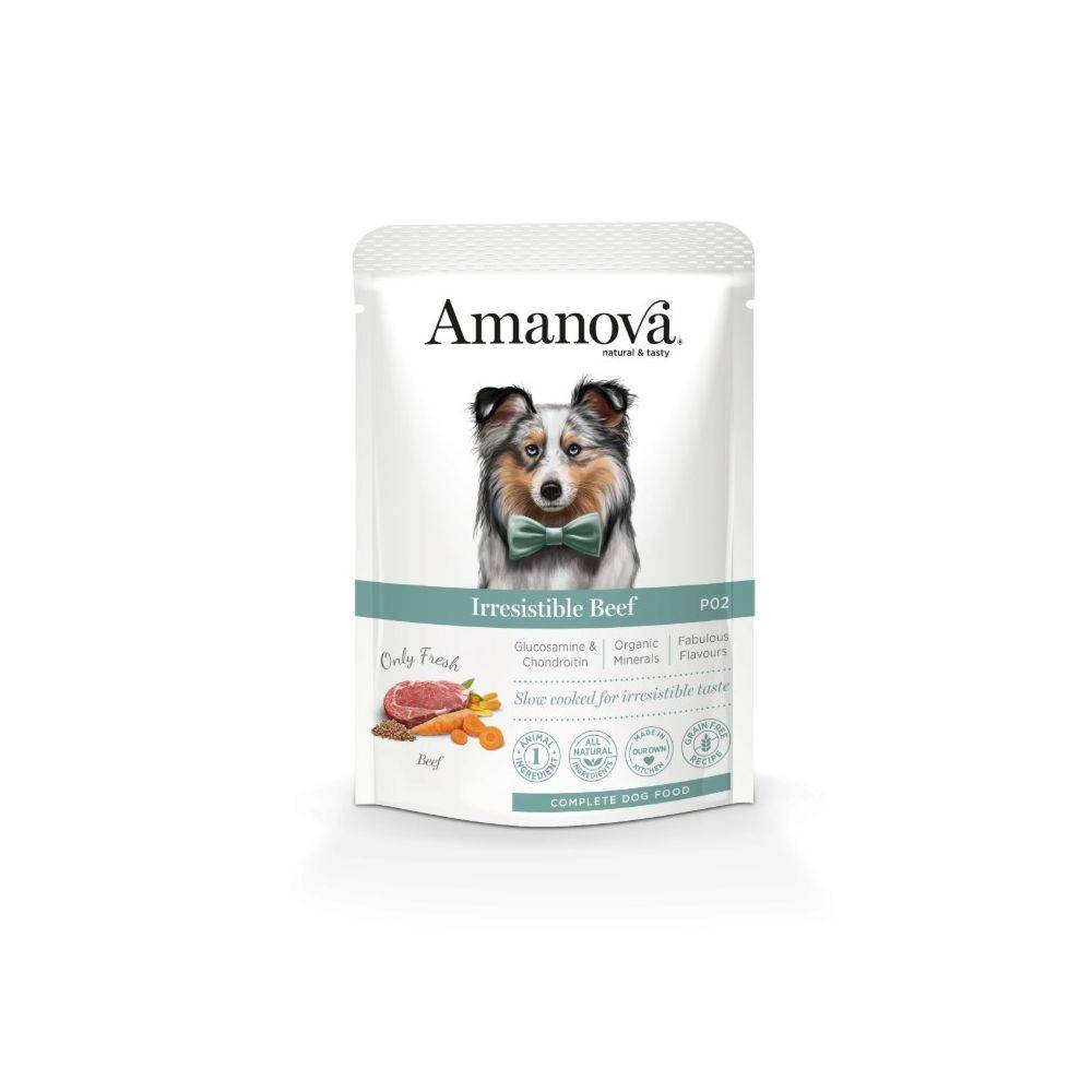 Pâtée chien sans céréales au bœuf Amanova 100 g
