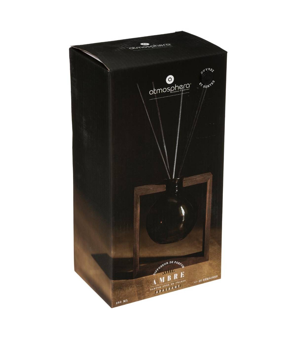 Diffuseur de parfum Ambre 250 ml avec 6 Bâtonnets - Image 2