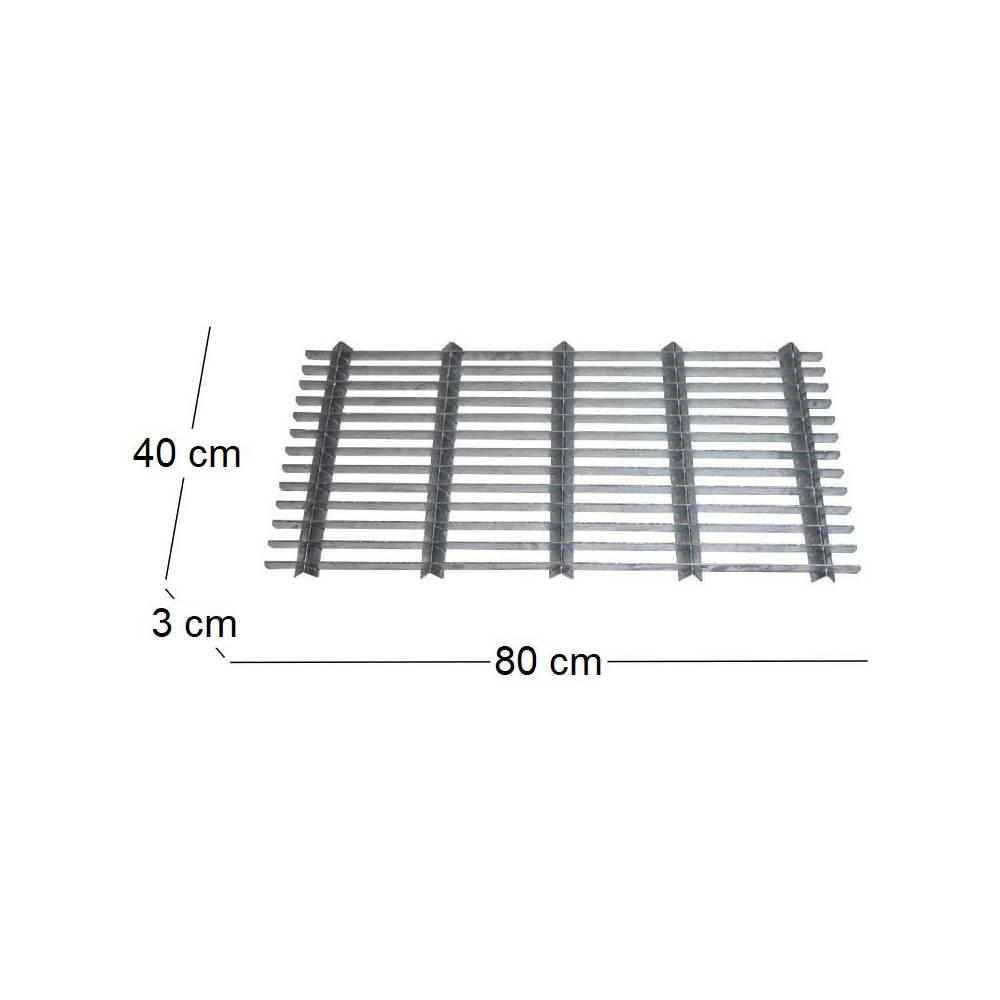 Guillouard - Grille gratte pieds en acier galvanisé 80 x 40 cm - Image 3