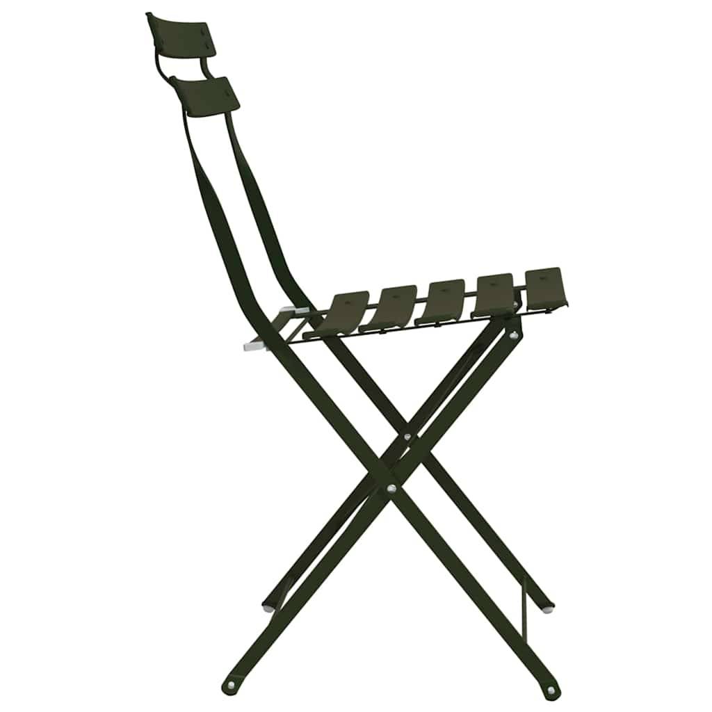 Prolenta Premium - Chaises de jardin métal vert  42 x 46 x 82 cm  - Prolenta premium p357.4 - Image 6