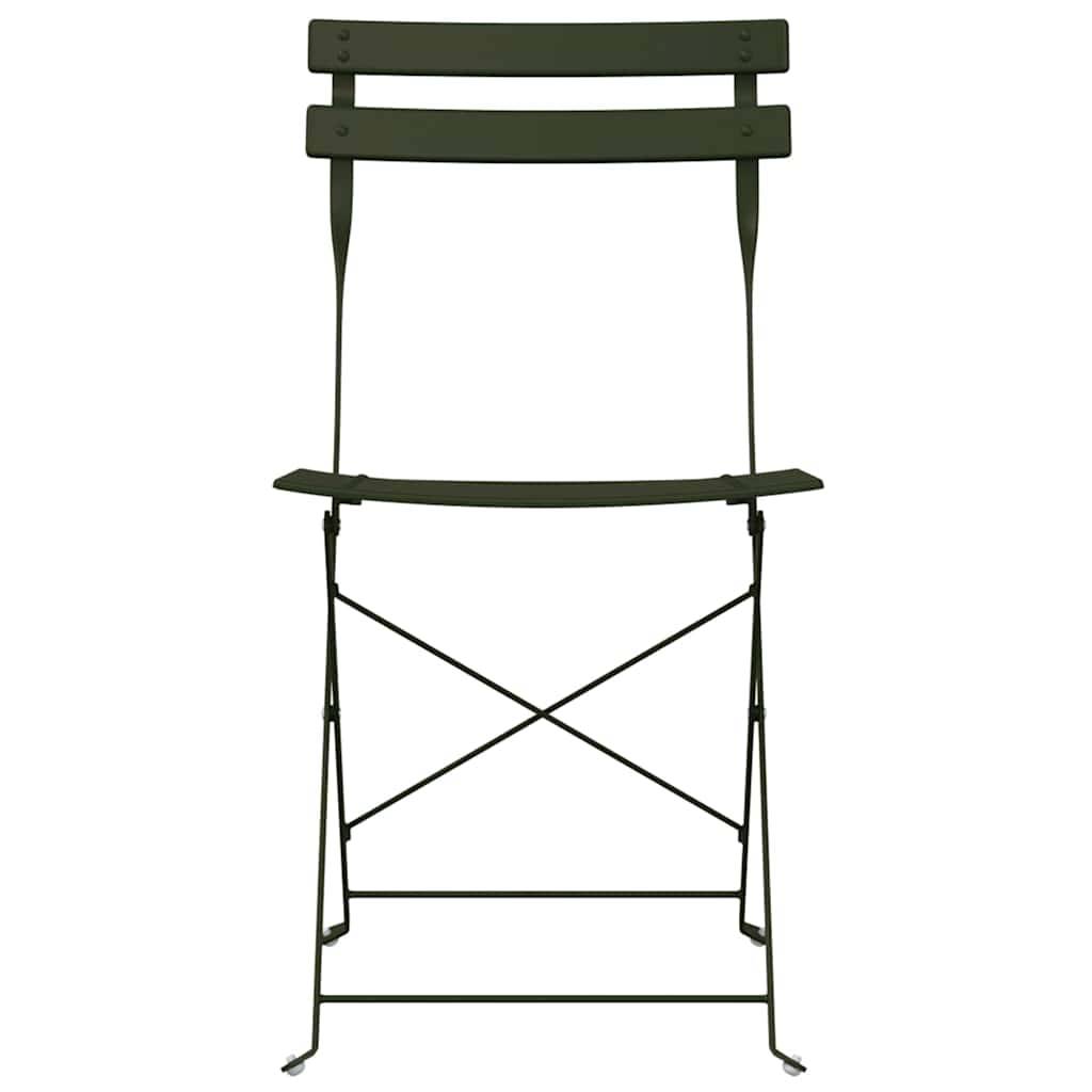 Prolenta Premium - Chaises de jardin métal vert  42 x 46 x 82 cm  - Prolenta premium p357.4 - Image 5