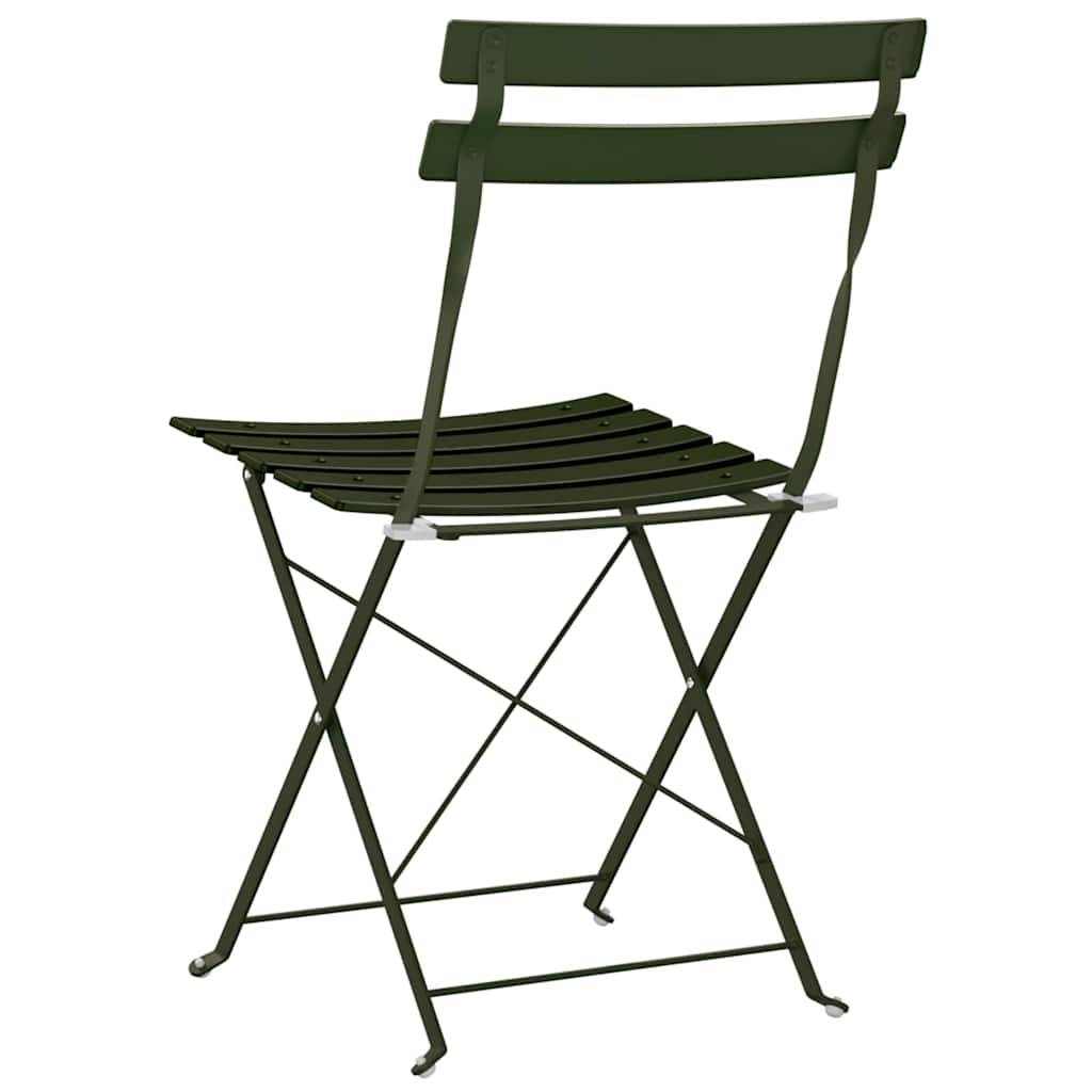 Prolenta Premium - Chaises de jardin métal vert 42 x 46 x 82 cm - Prolenta premium p357.4 - Image 7