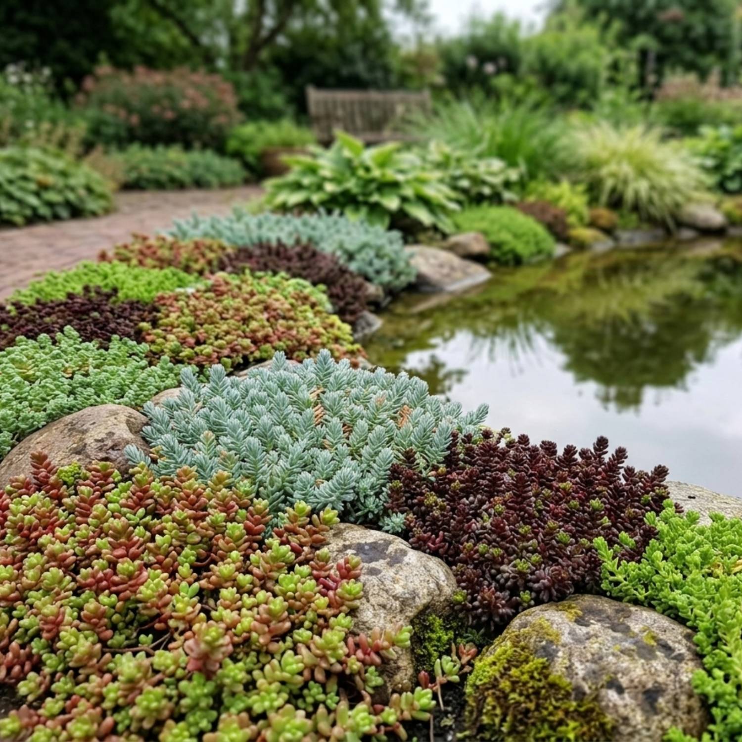 Sedum orpin 24 plantes - mix plantes rocaille bord de bassin - rustique - Image 2