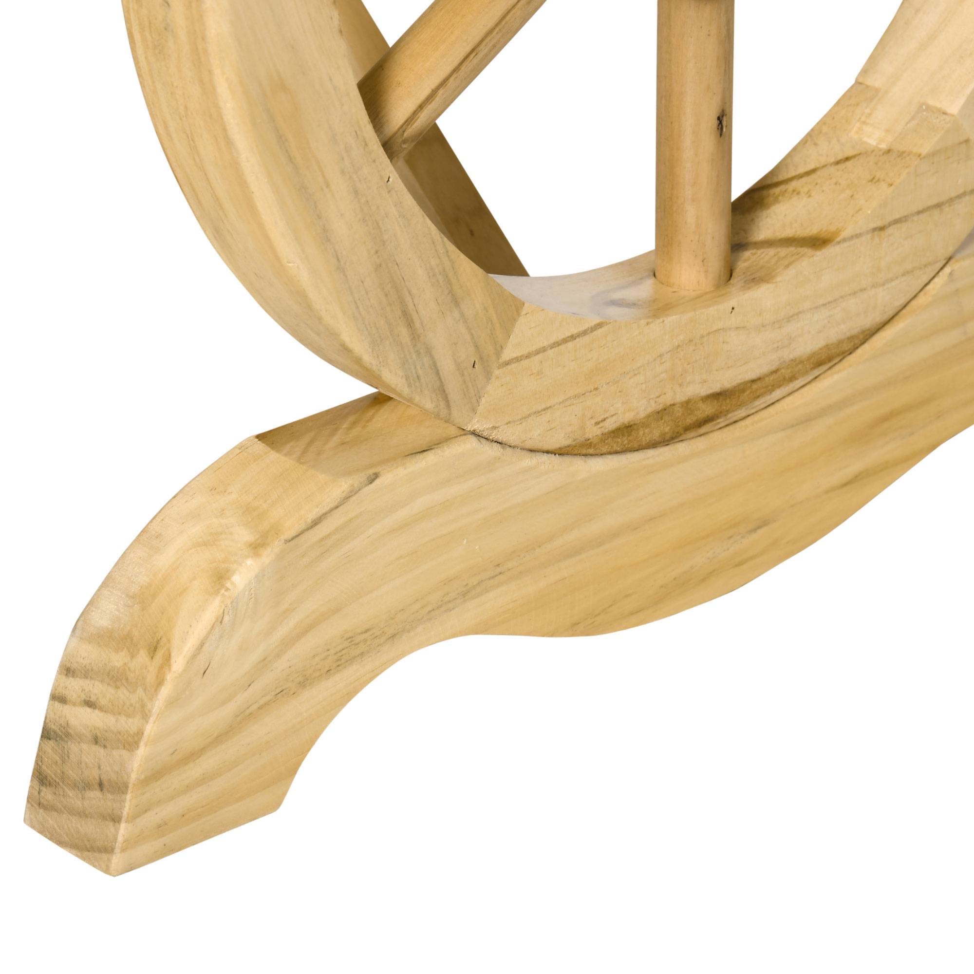Banc de jardin en bois, résistant aux intempéries, mobilier de jardin, banc rustique, naturel, 98 x 50 x 39,5 cm - Image 10