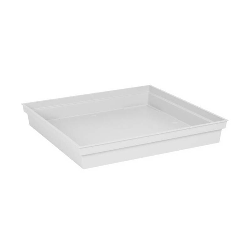 EDA Plastiques - Eda Soucoupe Carree Toscane - 40 Cm - Blanc - Image 1