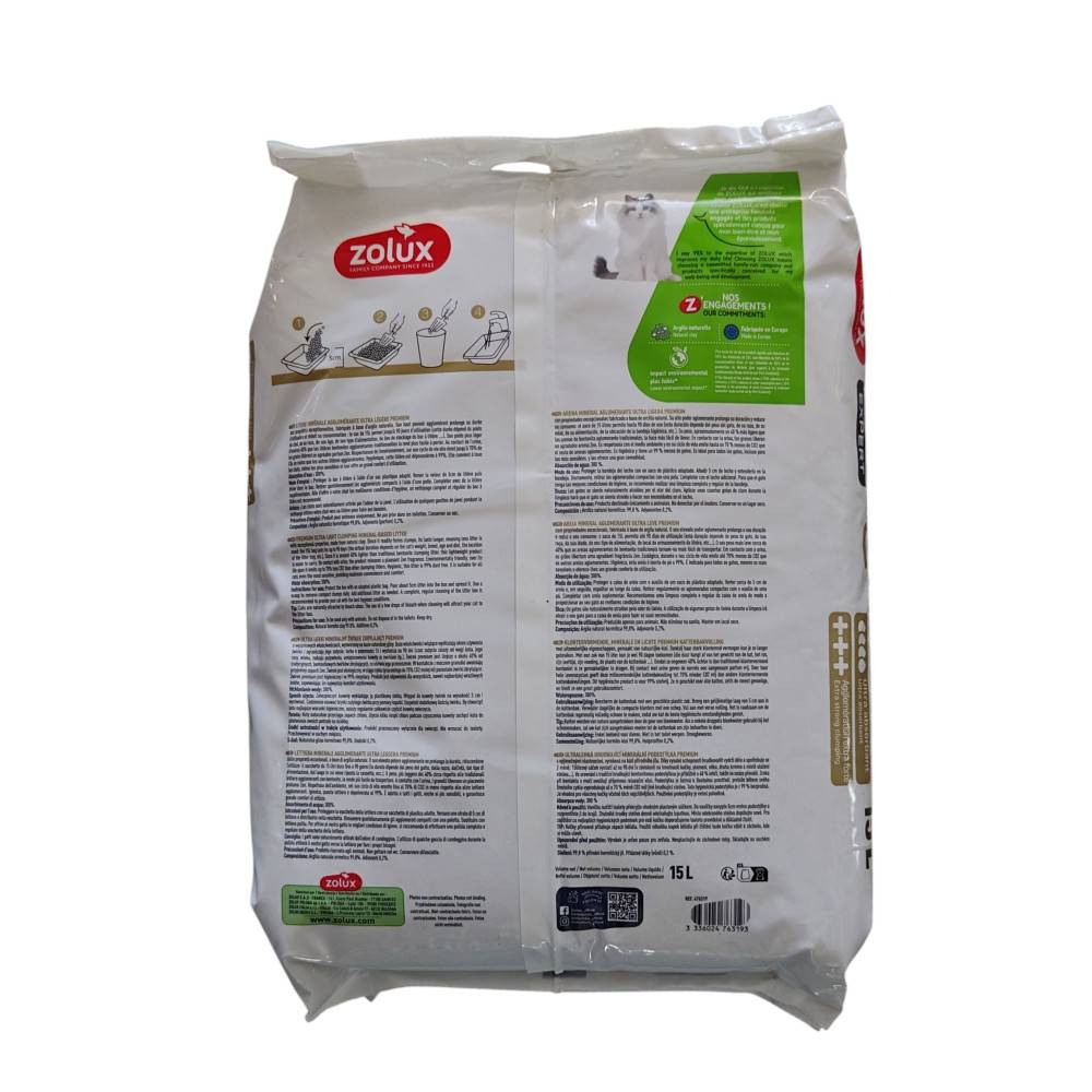 Zolux - Litière agglomérante minérale 15 Litres soit 9.8 kg  pour chat - Image 3