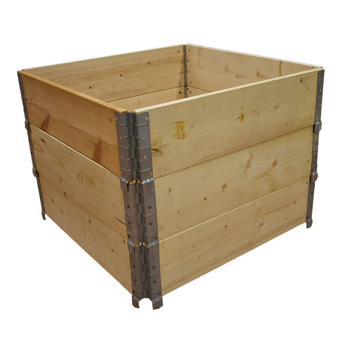 Carré potager en bois naturel 800x800mm hauteur 585mm - Image 2
