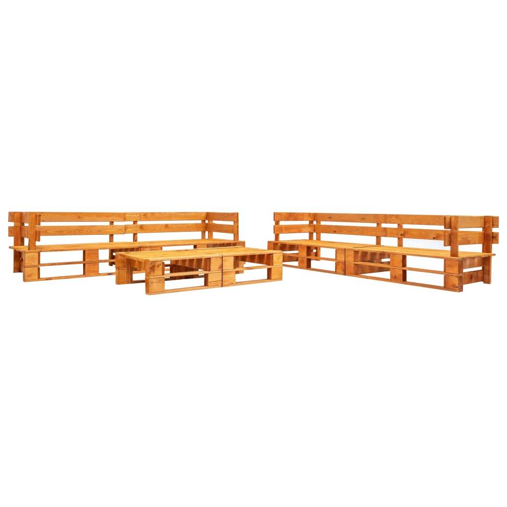 ComfortXL - Salon de Jardin Palette d'Angle en Bois de Pin 6 Pièces Marron Miel – ComfortXL Outdoor Living - Image 1