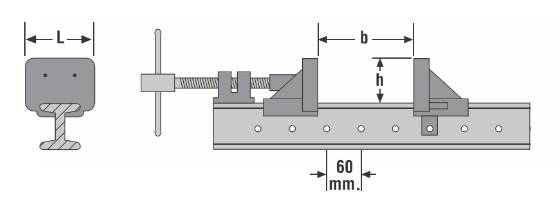 Serre joint dormant URKO - Profil en 'I' - 80x42mm - Serrage 2000mm - 871 - Image 4