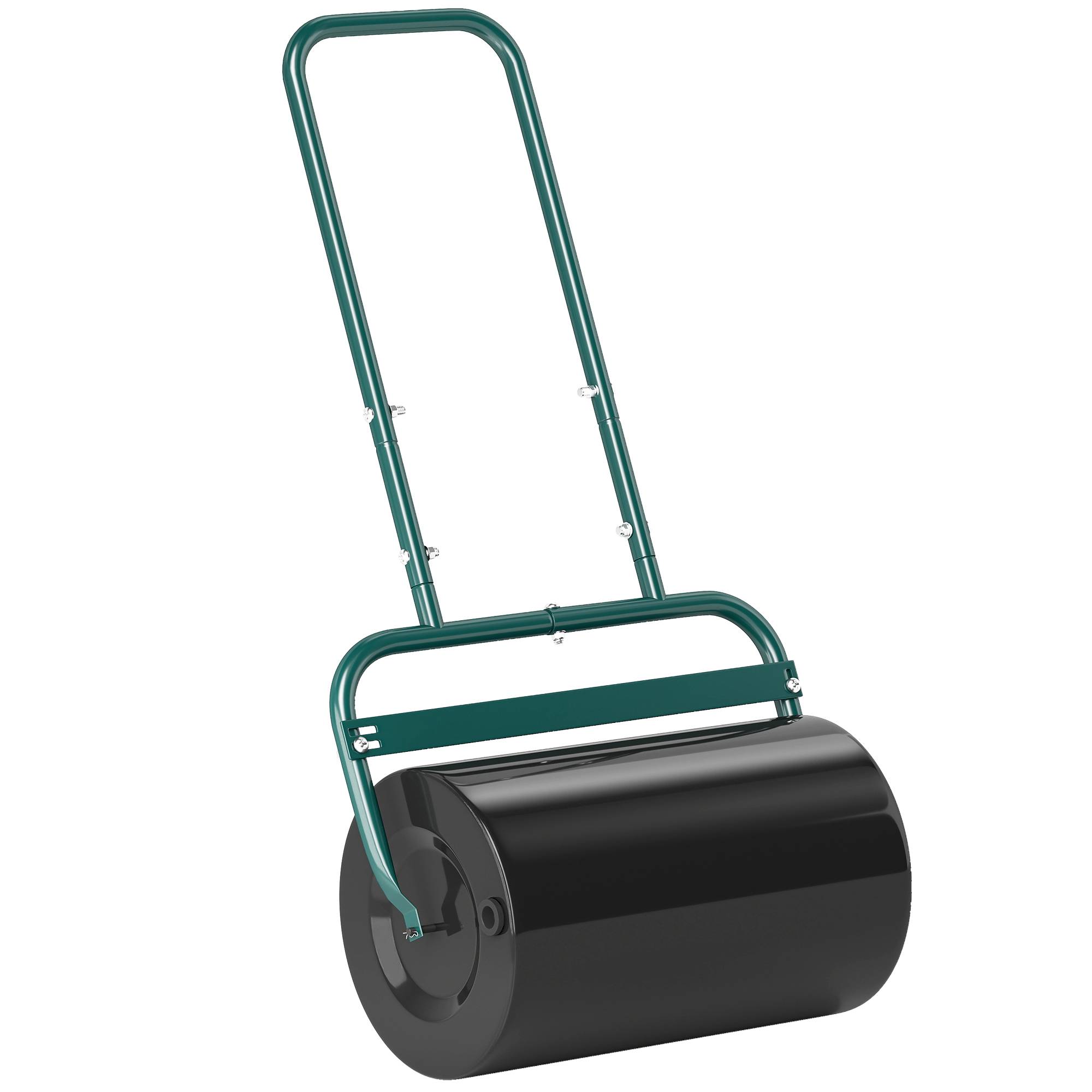 ComfortXL - Rouleau à gazon acier vert foncé 58 x 32,5 x 113 cm à remplir pour pelouse avec poignée en U pousser ou tirer - Image 2