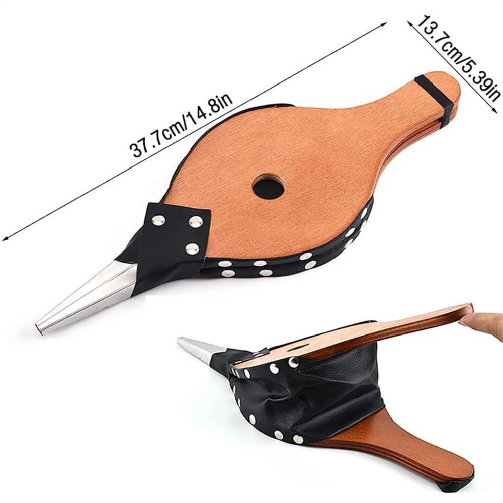 Souffleur de cheminée manuel avec corde de suspension, adapté pour cheminée, barbecue, camping en plein air IntiMeg - Image 6