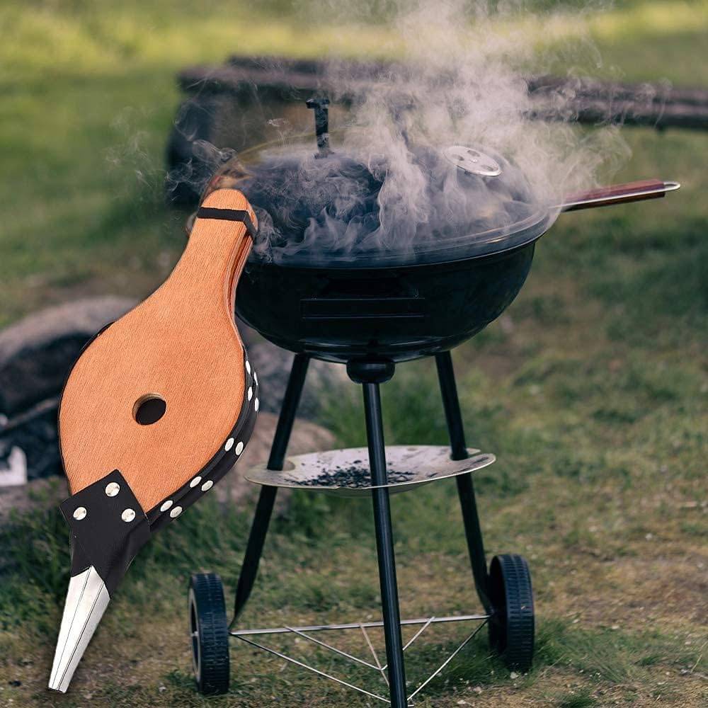 Souffleur de cheminée manuel avec corde de suspension, adapté pour cheminée, barbecue, camping en plein air IntiMeg - Image 5