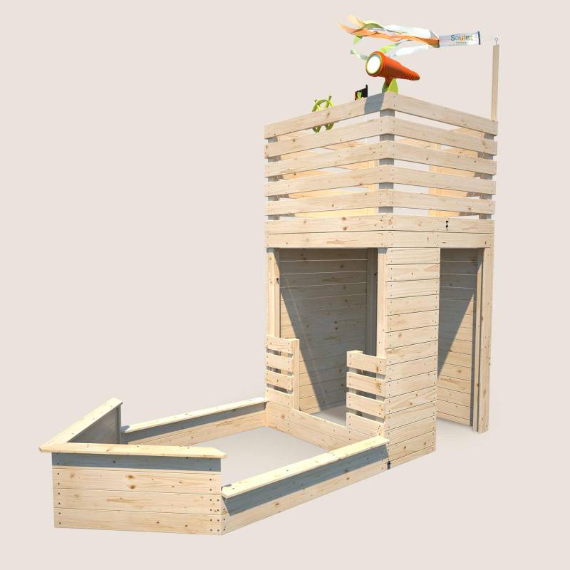 Soulet - Cabane bateau en bois extérieur avec bac à sable PIRATE - Image 4