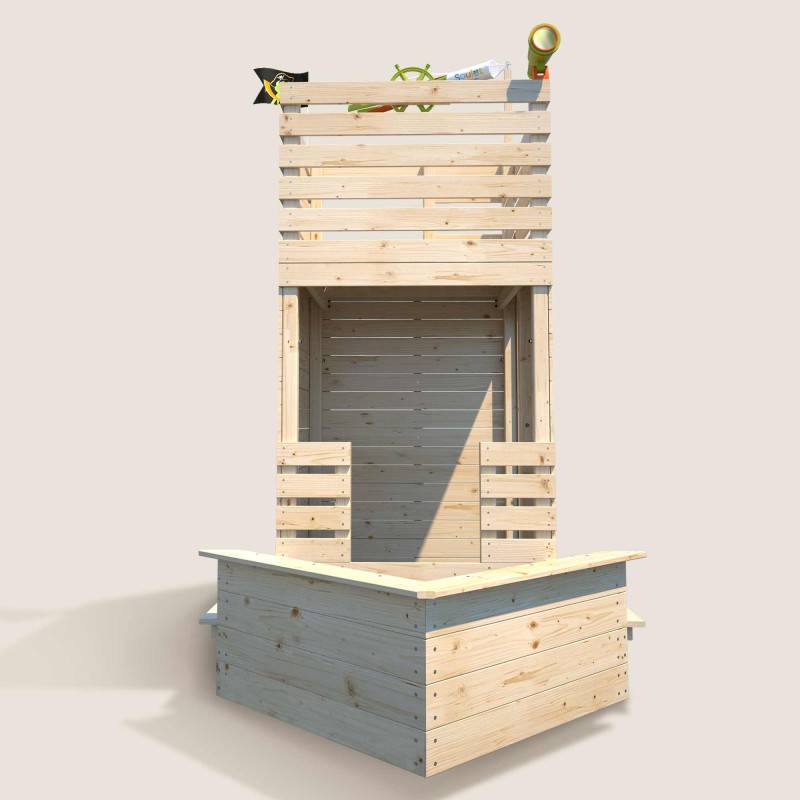 Soulet - Cabane bateau en bois extérieur avec bac à sable PIRATE - Image 3