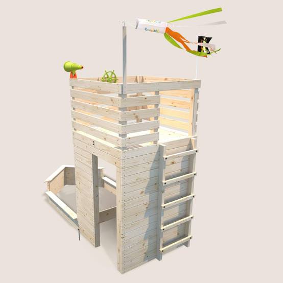 Soulet - Cabane bateau en bois extérieur avec bac à sable PIRATE - Image 5