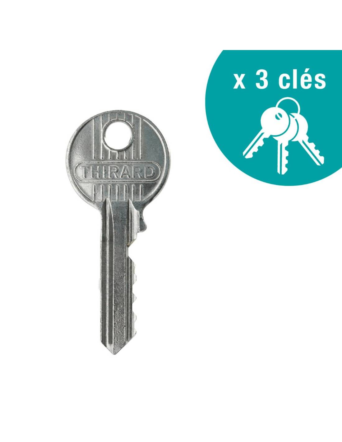 Verrou universel THIRARD double cylindre languette HG5 + 3 clés - Noir - 00080477 - Image 8