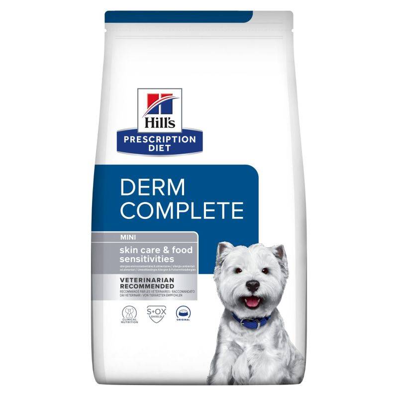 CROQUETTES CHIEN ADULT PRESCRIPTION DIETS DERM COMPLETE MINI - HILL'S 6 kg - Image 1