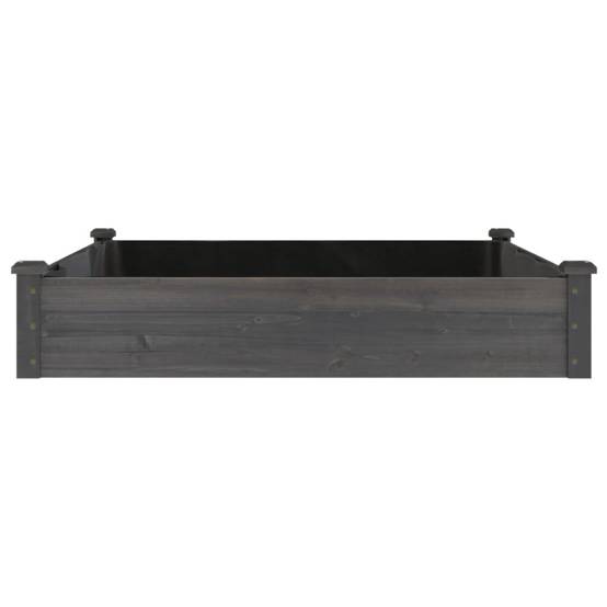 ComfortXL - Grand carré potager bois massif avec doublure jardin gris 120x120cm – ComfortXL Outdoor Living - Image 5