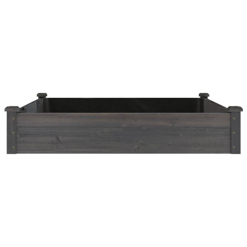 ComfortXL - Grand carré potager bois massif avec doublure jardin gris 120x120cm – ComfortXL Outdoor Living - Image 5