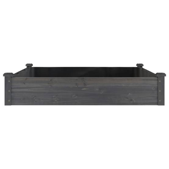 ComfortXL - Grand carré potager bois massif avec doublure jardin gris 120x120cm – ComfortXL Outdoor Living - Image 4